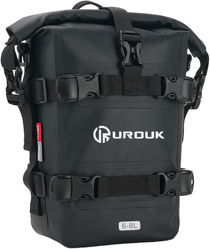 6-8L Waterproof Motorcycle Bumper Bag Motor Crash Bar Bag with Shoulder Strap - Essential Riding Gear for Motorcycles