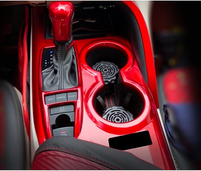 Rifoda for 2018 2019 2020 2021 2022 Toyota Camry ABS Accessories Center Console Gear Shift Panel Cover Fit for Carmy XLE XSE and All Hybrid Editon Interior Trims Red