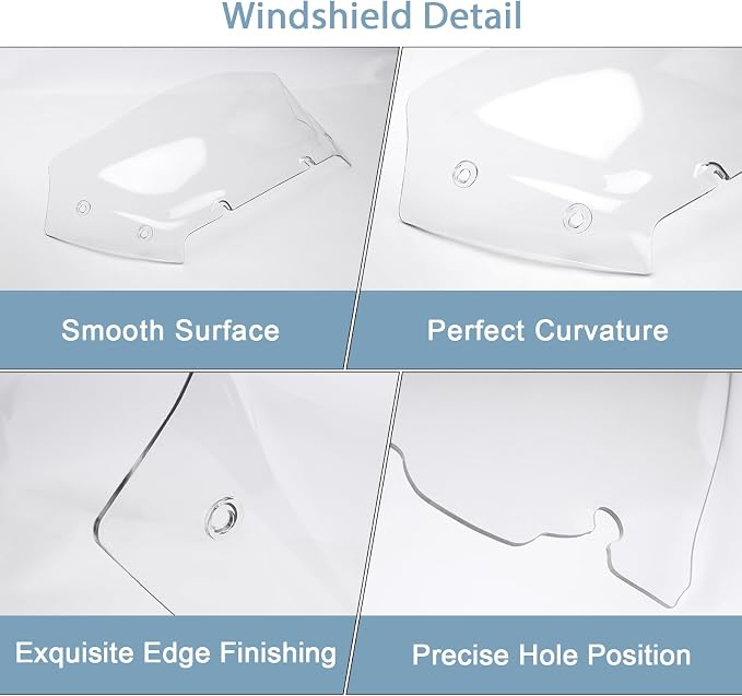 9" Windshield, Windscreen Air Deflector Compatible for Harley CVO Road Glide FLTRXSE 2023-Later, CVO Road Glide ST FLTRXSTSE 2024-Later, Road Glide FLTRX 2024-Later(Clear)