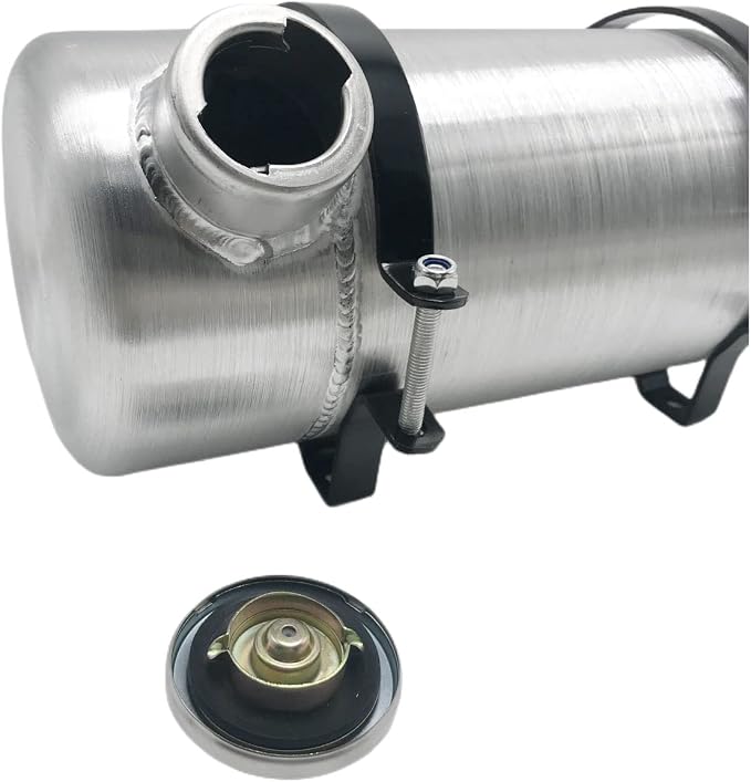 JSD 1 5/8 Gallon 6"x15" Spun Aluminum Fuel Tank Gas Tank End Fill 1/4" NPT Outlet -for dune buggy, mini bike,go kart, Log splitter