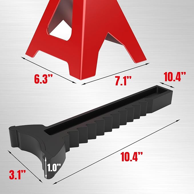 Big RED Torin Steel Jack Stands: 2 Ton (4,000 lb) Capacity, Fit Use for Cars Automotive Small Vehicles, Red, 1 Pair