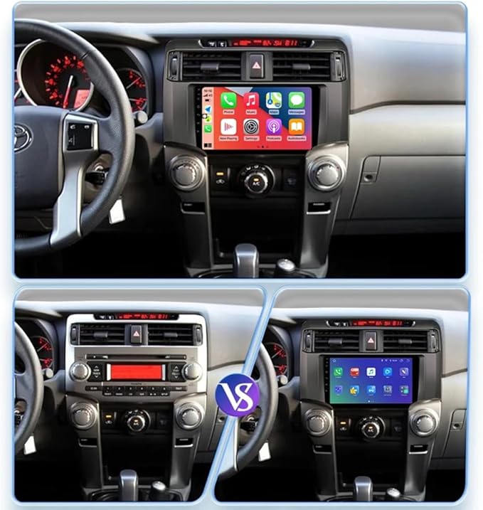 Fits for Toyota 4 Runner 2010-2019 Black Car Radio Stereo Fascia Frame Double DIN 9 inch Dash Installation Mounting Kit