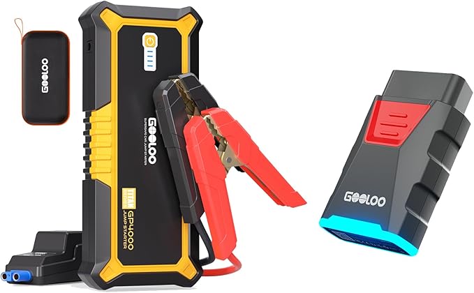 GOOLOO GP4000 Jump Starter & GOOLOO DS100 OBD2 Scanner Bluetooth