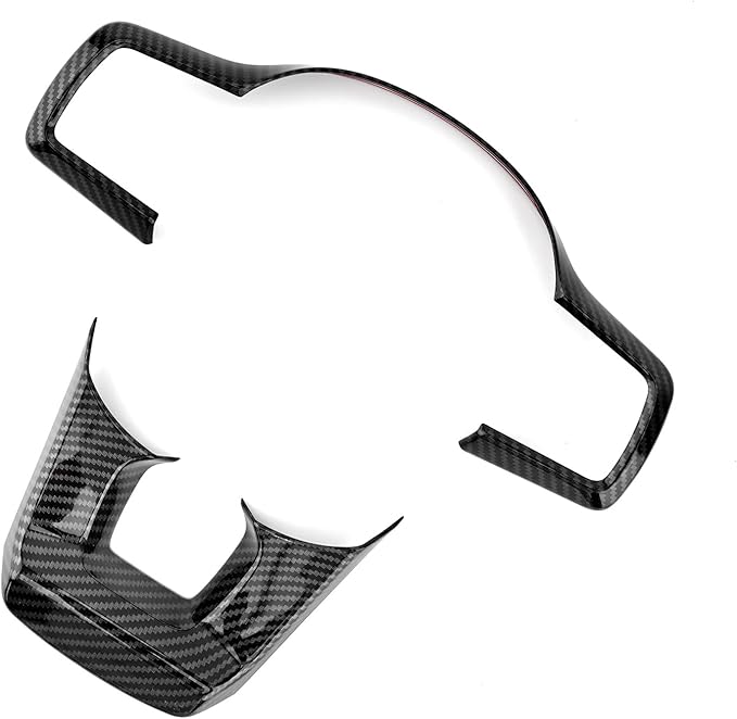 Carbon Fiber Pattern Style Steering Wheel Panel Frame Trim Cover Button Cover Molding Sticker Compatible with Kia Carnival 2022-2025 KA4 Sorento 2021-2025 MQ4 Accessories