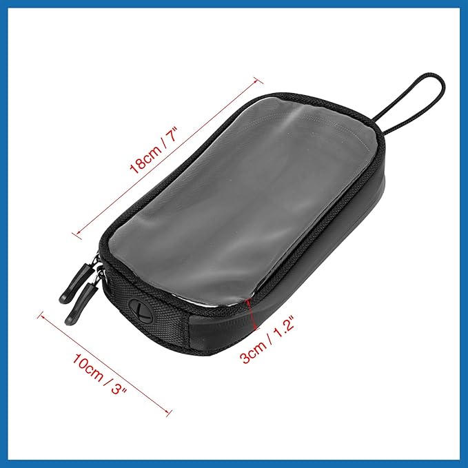 Universal 7 Inch Magnetic Tank Bag Phone Holder Case Saddlebag Faux Leather Waterproof for Motorbike Item Replacement