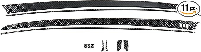 11PCS Real Carbon Fiber Interior Door Panel Trim Compatible with Infiniti G37 2008-2013, Interior Decor Sticker Accessories