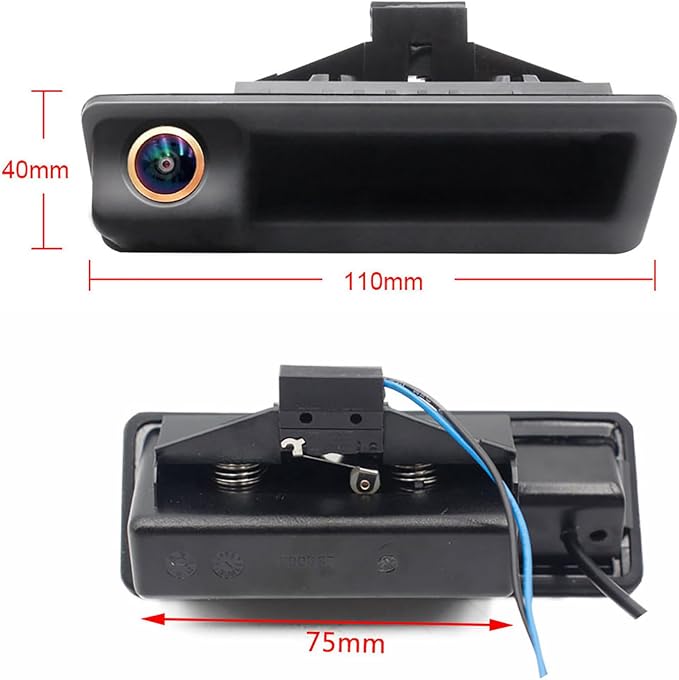Vehicle Backup Camera CCD with Dynamic Trajectory Moving Guide Parking Line for BMW E88 E82 E84 E90 E91 E92 E93 3 5 Series X5 6 Car Rear View Reverse Fisheye Lens Trunk Handle Camera