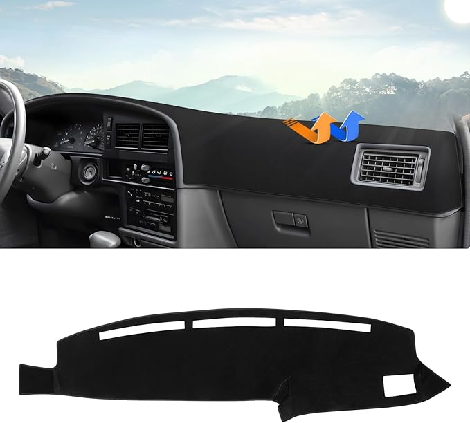 Autorder Dashboard Cover Mat for 1990-1995 Toyota 4Runner Pickup Truck Accessories Dash Cover Upgrade Velvet Dash Mat Sunshade Glare UV Rays Protector