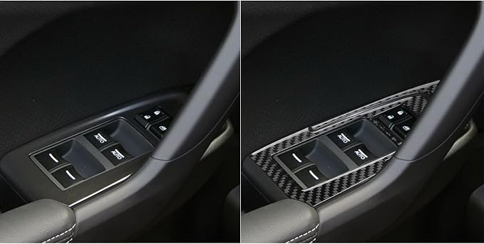 Black Soft Carbon Fiber car Interior Rear Front Window 4/Piece Decorative Sticker Suitable for Acura TSX 09-14 Carbon Fiber car Interior