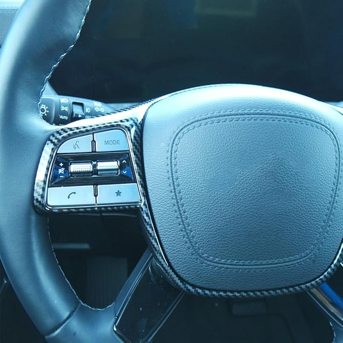 YOUTOOCAR Carbon Fiber Style Steering Wheel Cover Trim Compatible with 2020-2024 Kia Telluride 2019-2020 Kia Sorento 2021-2024 Kia Barui Accessories