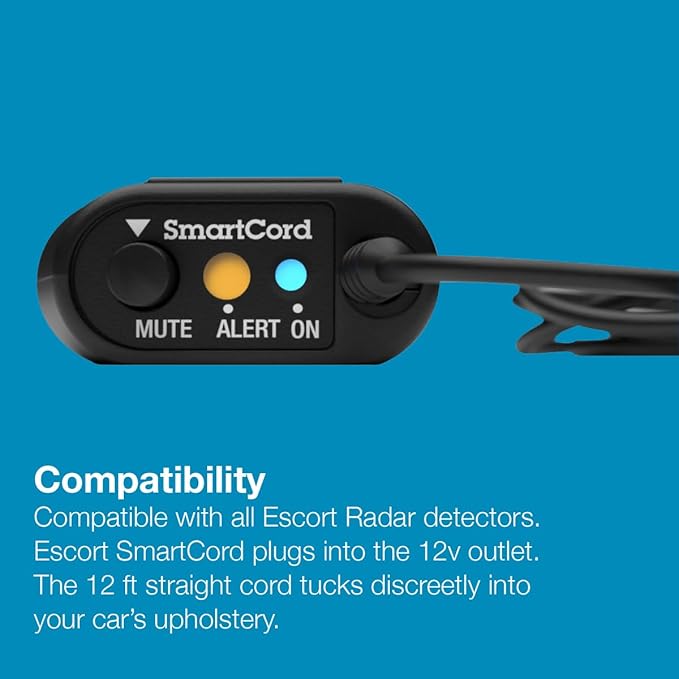 Escort Radar Detector SmartCord Straight Wire for Redline 360c, MAX 360/c MKII, 3, 4, MAXcam 360c and Additional Models