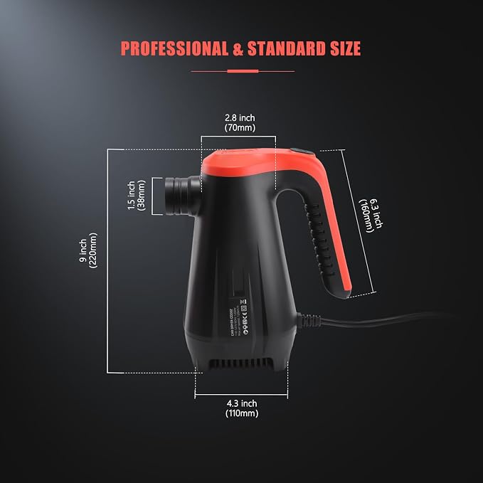 SPTA Car Dryer Air Blower, Car Dryer, Handheld High Powered Filtered Car Wash Dryer Blower,Dry Before Car Cleaning,Car Detailing,Car Wax,or Ceramic Coating, Auto Tool Kit Gift Boat RV Motorcycle