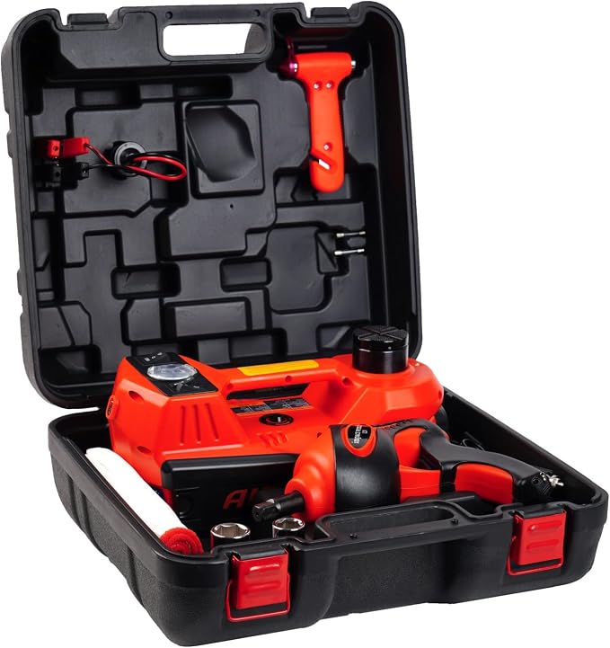 STANDTALL Electric Car Jack Kit 5 Ton 12V Electric Jack for Car with Impact Wrench and Tire Inflator Pump for SUV Sedan Truck Change Tires Garage Repair