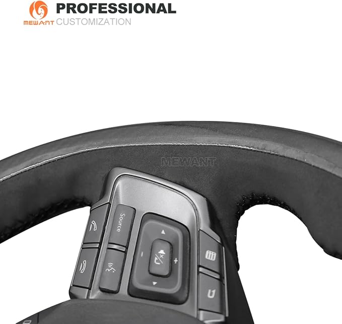 MEWANT Hand Stitch 3D Style Steering Wheel Cover Wrap for Subaru WRX 2015-2021 / WRX STI 2015-2021 Steering Wheel Accessories for Subaru WRX