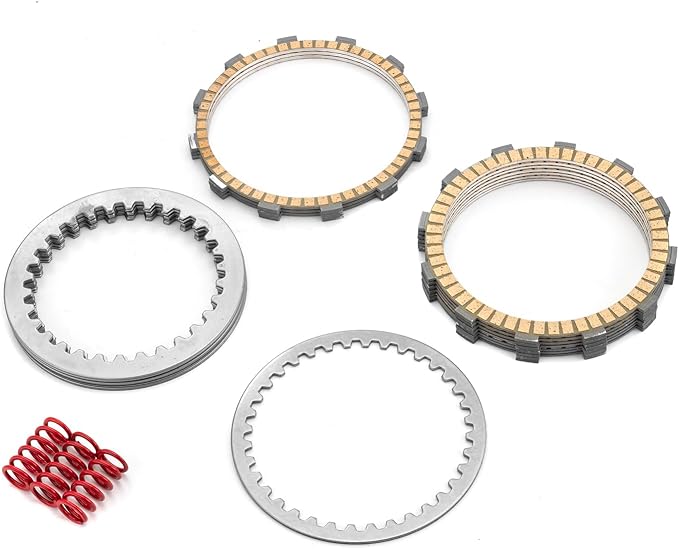 Wsays Extra Clutch Plates Kit Friction Steel Compatible with Harley Softail Heritage Fat Boy Street Bob 2018-2025 Fit FL Touring Street Electra Road Glide Road King 2017-2025 Fit M8 Engine Model
