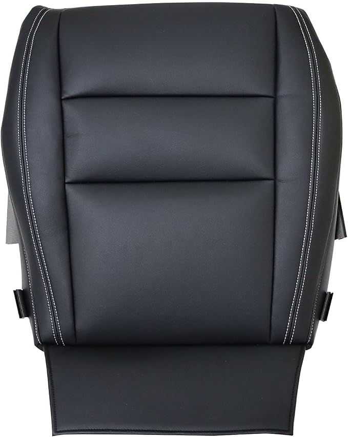 SecosAutoparts Front Driver & Passenger Side Bottom Non-Perforated Leather Replacement Seat Covers Black Compatible with Jeep Grand Cherokee 2011-2016 Compatible with Dodge Durango 2011-2018