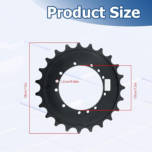 WFLNHB 12 Bolt Hole Drive Sprocket 1032265 Replacement for John Deere 27D 30G 35D 35G ZX27U-2 Excavator