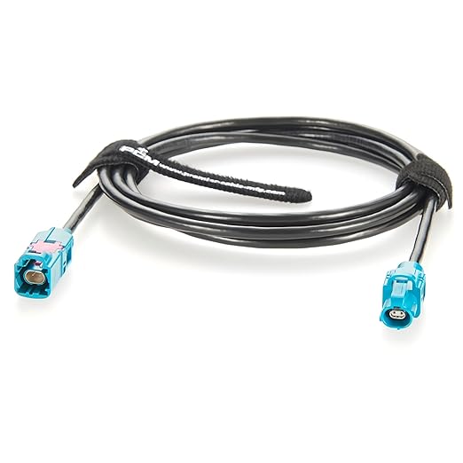 Rosenberger E6S10A-1CAZ5-Z to E6K10A-1CAZ5-Z H-MTD Automotive Ethernet Cable Harness 10Gbps 100/1000BASE-T1 H-MTD Z Code Male to Female Extension Cable for ADAS, ECU, In-Vehicle Networks(5M/16.4FT)