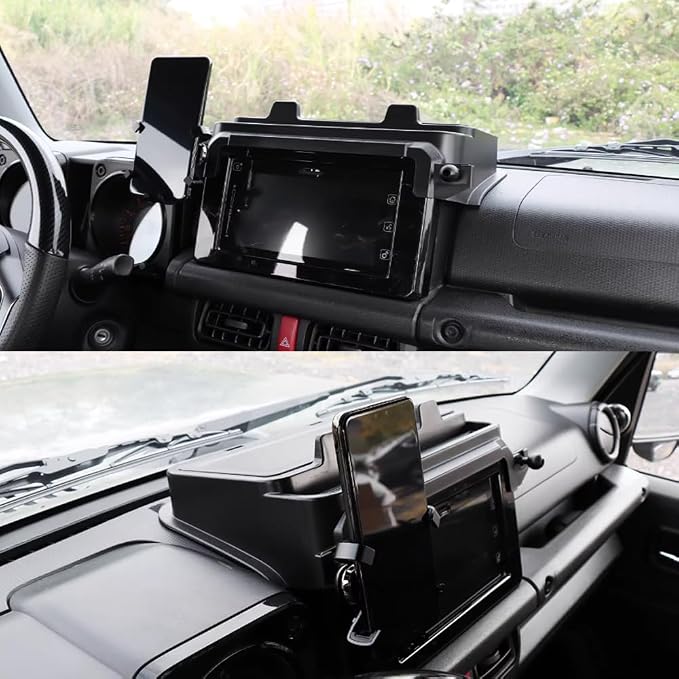 7 Inch Navigation Screen Storage Box for Suzuki Jimny JB74 JB64 2/3 Door 2019-2026, Center Console Dashboard Organizer Tray Jimny Interior Accessories ABS