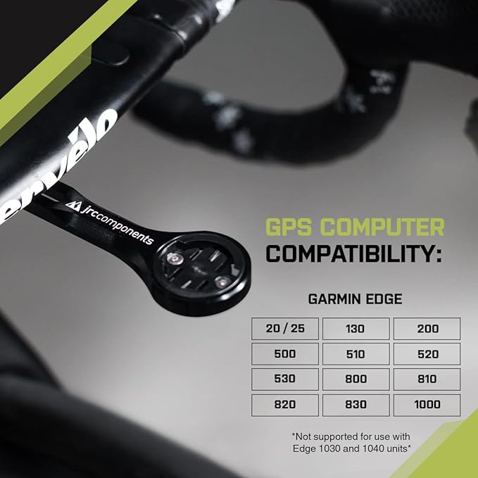 JRC Components Amplitude Underbar Computer Mount for Road & Gravel Bikes | Compatible with Garmin Edge Computers | Lightweight Aero Handlebar Mount for Bicycles (Black)