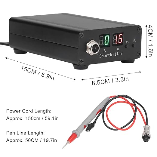 Mobile Phone Circuit Detector, VCC Power Supply Short Circuit Detector with Multiple Real Time Display Short Circuit Detection Box for Phone PC Motherboard Repair