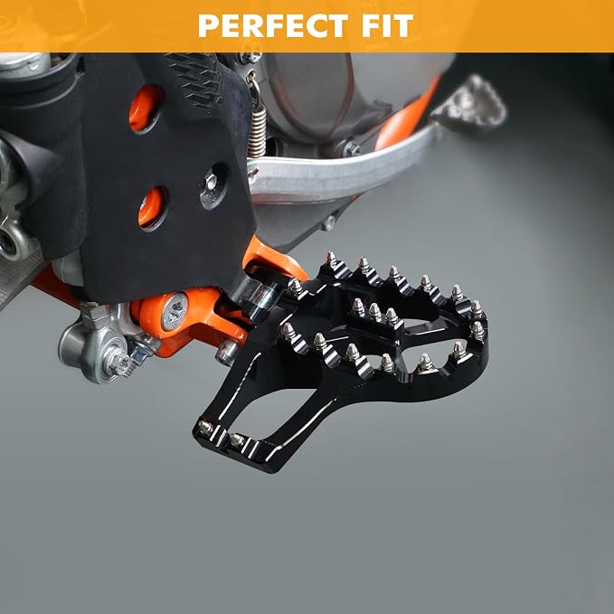 NICECNC Black Extender Foot Pegs Footrests | Compatible with Honda CR125R 250R 02-07 CRF150R 07-22 CRF250R 04-24 CRF450R 02-24