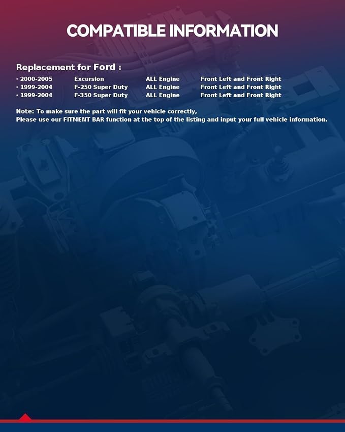 KAX Disc Brake Caliper Assembly Fit for F250 Super Duty 1999-2004, F350 Super Duty 1999-2004, Excursion 2000-2005, Front Side
