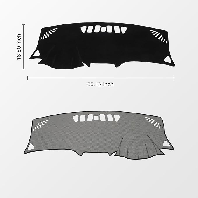 KUST Black Dash Cover for 2018-2023 2024 Chevrolet Equinox (Without HUD) (L, LS, LT, Premier) Non-Slip Dashboard Cover Polyester Dashboard Cover Accessories for Equinox Custom Fit Dash Mat No Glare