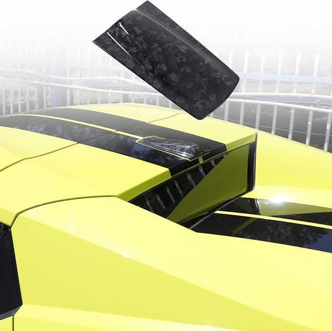 Roof Top Backup Cameras Cover Trim Compatible with C8 Corvette Convertible Z06 Z51 2020-2023 Real Carbon Fiber 1PCS Reversing Camera Protection Cover Trim Accessories (Forged Grain)