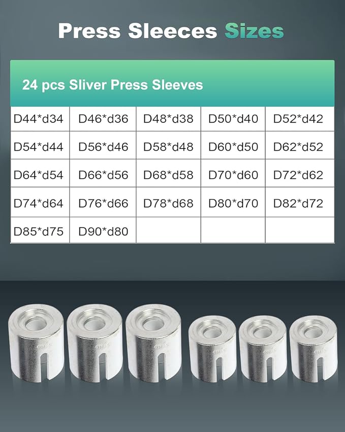 SCITOO 27PCS Automotive Universal Tools Press and Pull Sleeve Kit Bush Bearing Removal Insertion Tool Set