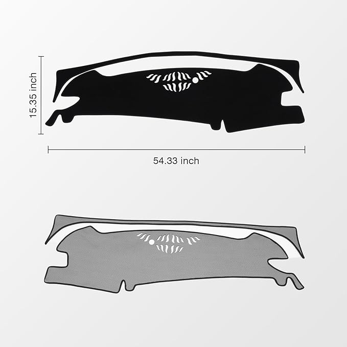 KUST Black Dash Cover for Kia Sportage(Hybrid)/NQ5 2023 2024 2025 Polyester Dashboard Cover Non-Slip Center Console Dash Cover Interior Accessories for Sportage Sunshade Windshield Glare