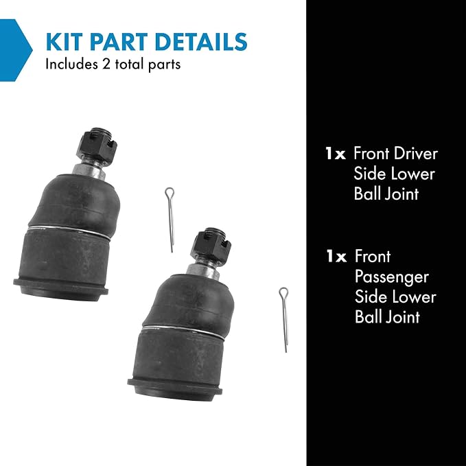 TRQ Front Lower Driver and Passenger Side Ball Joint Set Compatible with 09-14 Acura TL 09-14 TSX 08-12 Honda Accord 10-11 Accord Crosstour 12-15 Crosstour