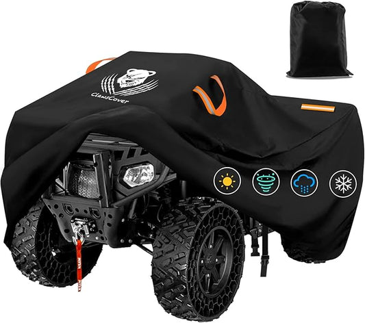 ATV Covers Waterproof Outdoor,4 Wheeler and Quad Cover,Durable and UV-Resistant,All Weather Protection Four Wheeler Storage Cover,Fit for Polaris Honda Yamaha-95x48x48 Inch
