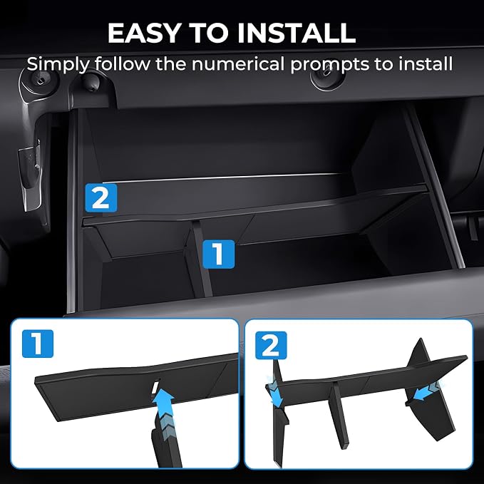 Glove Box Organizer Compatible with Nissan Frontier 2026 2025 2024 2023 2022, Interior Accessories Glove Box Compartment Insert Storage Dividers for 2022-2026 Frontier, Black