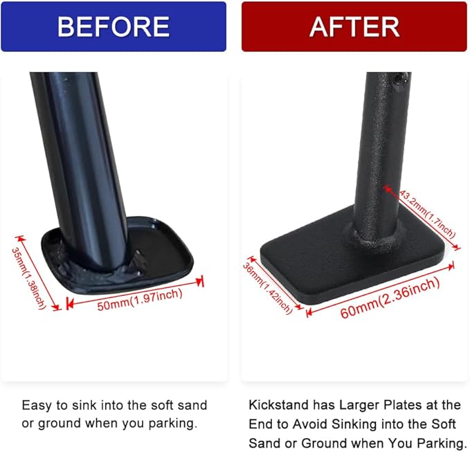 Xitomer 0-3 inch Adjustable Kickstand Fit for CRF250F 2019-2026 CRF250F, Motorcycle Adjustable Side Stand Adjustable Kick Stand