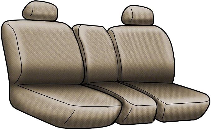 Coverking Custom Fit Front 50/50 Bucket Seat Cover for Select Ford F-Series Models - Neosupreme (Red with Black sides)