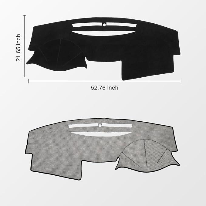 KUST Black Dash Cover Compatible with Toyota Camry 2007-2011 Polyester Dashboard Cover Non-Slip Dash Protector Interior Accessories for Camry Custom Fit Dash Mat No Glare