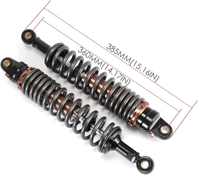 360mm 14.17 inch 8mm Spring Universal Motorbike Air Shock Absorber Rear Suspension ATV Quad Scooter Dirt Bike For YZF-R1 YZF-R6 YZF-125 XC EXC XCF