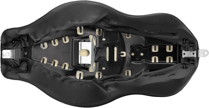 LKV Motorcycle 2-Up Driver Passenger Seats Front Driver Rear Cushion Pad Compatible with Harley Sportster Iron 883 1200 XL XR 2004-2023, Black