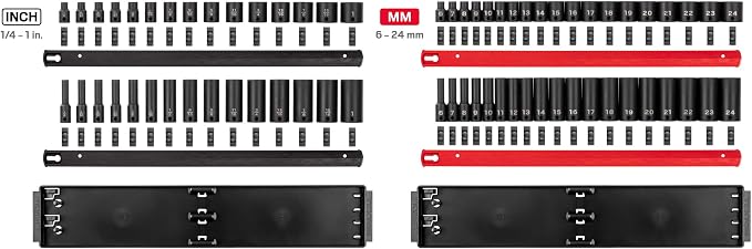 TEKTON 3/8 Inch Drive Impact Socket Set, 68-Piece | SID91219