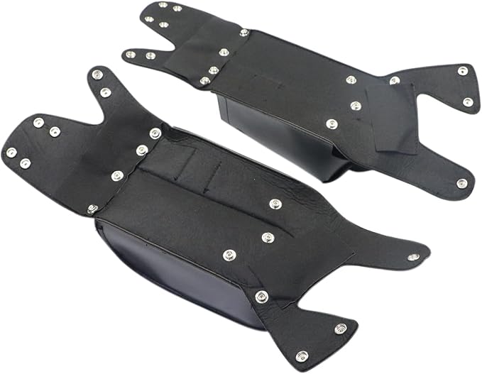 Motorcycle PU Leather Left Right Side Saddlebag Guard Bag with Water Drink Bottle Holder For Harley Touring Electra Street Tri Glide Road King Glide 1983-2023