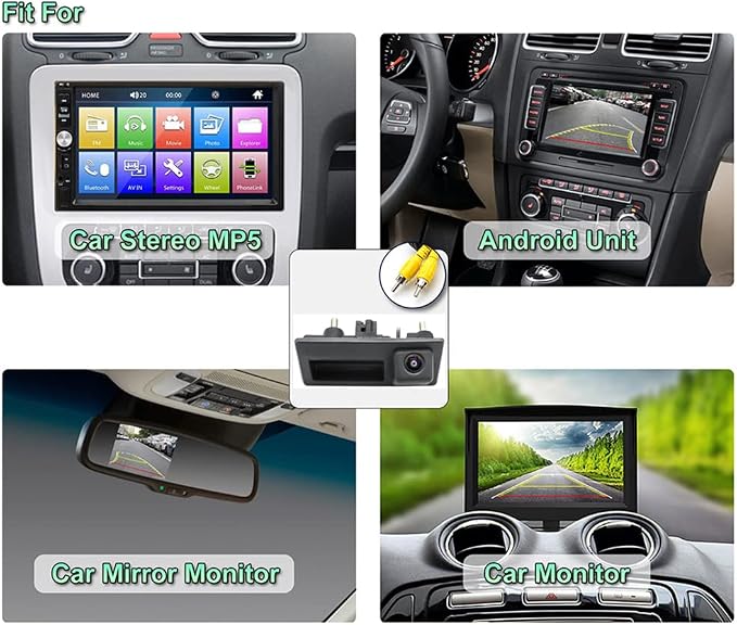 HD 720P Vehicle Backup Camera for Audi A4L A5 A3 Q3 Q5 RS6 for VW Passat Tiguan Jetta + Power Delay Timer Relay Filter Rectifier RCD330