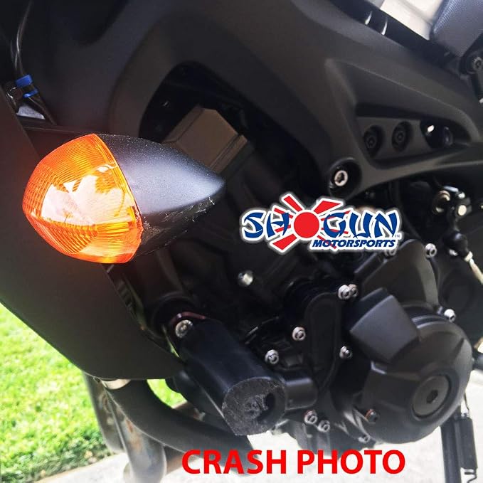 Shogun USA Made Yam MT-09 MT 09 MT09 2018 2019 2020 FZ09 FZ 09 2017 Black No Cut Frame Sliders Fits ABS & Non ABS Models - 750-6429