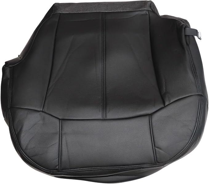 SecosAutoparts Driver & Passenger Side Bottom & Top Lean Back & Armrest Black Leather Seat Covers Compatible with Chevy Silverado Compatible with GMC Sierra 1999 2000 2001 2002