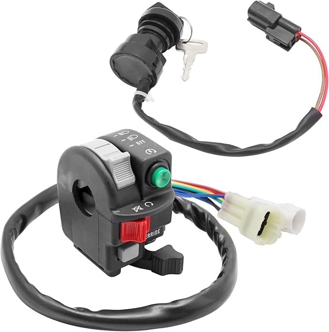 M MATI Start Stop Headlight Switch & Ignition Key Switch for Yamaha Big Bear 400 2007-2008 5KM-83972-00-00 5KM-83973-00-00 4SH-82510-00-00