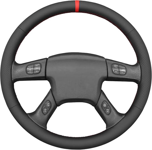 MEWANT Steering Wheel Cover for Chevy Silverado 1500/2500/3500 2003-2006 / Silverado 1500 2500HD 3500 Classic 2007 / Trailblazer 2002-2009 Hand-Stitched Steering Wheel Wrap