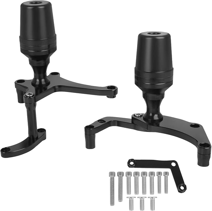 Motorcycle Frame Sliders No Cut Kits Falling Crash Protector Guard Replacement for Ducati Panigale V4 Panigale V4S 2025 2026 (black)