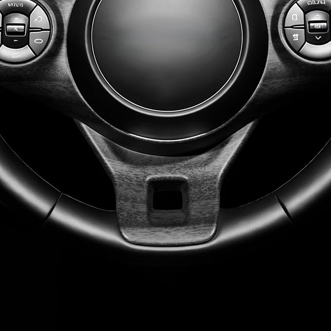 Steering Wheel Button Panel Cover Interior Steering Handle Button Frame Protective Cover Compatible with Kia Soul 2020-2025 Accessories (Wood Grain Style)