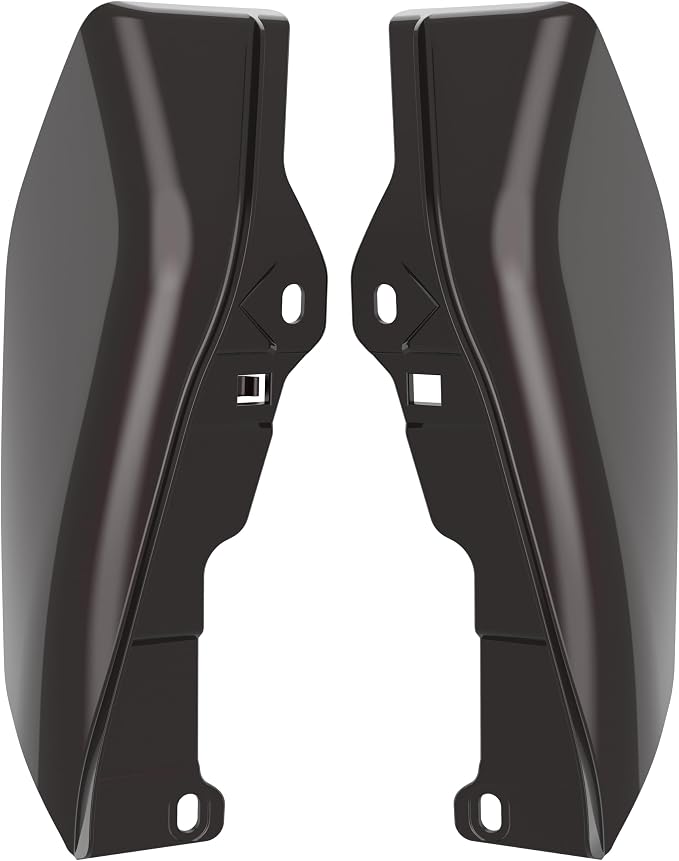 Color - Matched Mid Frame Air Deflectors Heat Shield, Perfectly Fit for Harley Touring Models 2009-2026 Black Forest