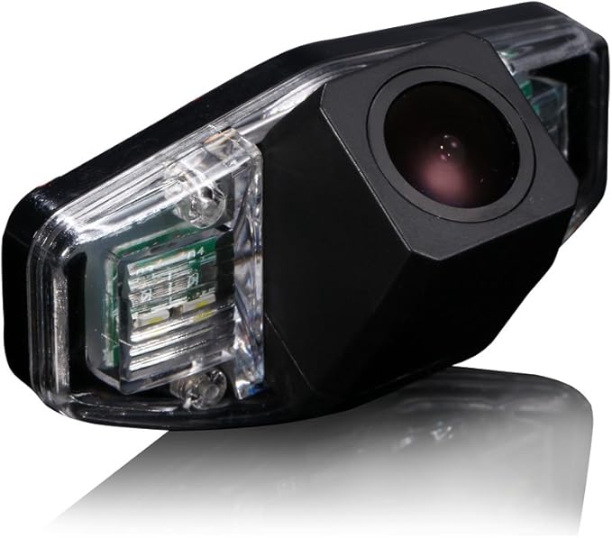 HD IP68 1280Pixels Auto Vehicle Car Van 170° Wide Angle License Plate Light Rear View Reversing Backup Camera Parking Aids System Compatible with Honda Accord/Acura TSX/Pilot/Civic EK FD/Odyssey